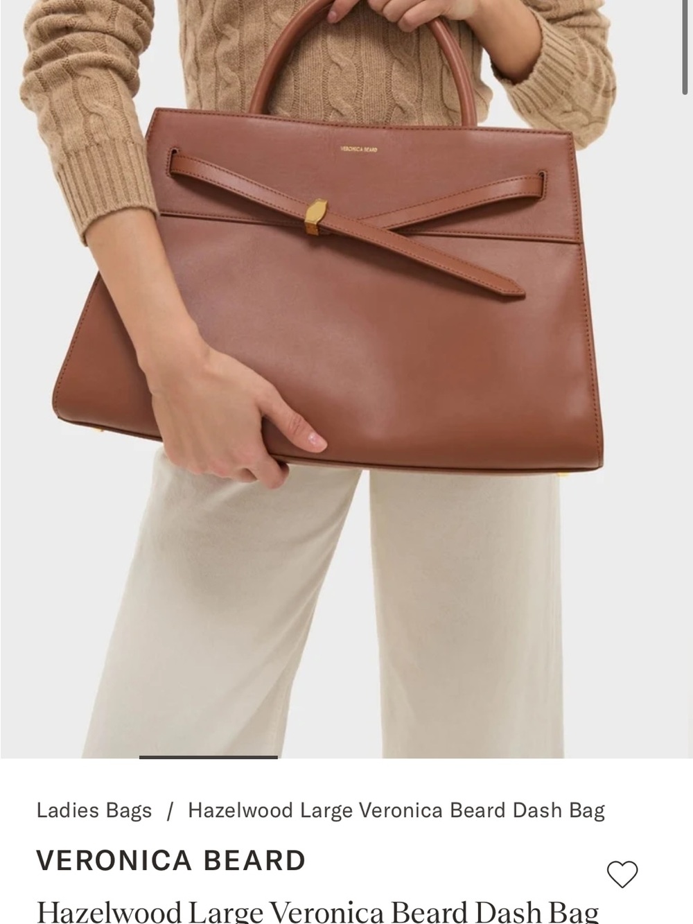 Veronica Beard Hazelwood Large Satchel - Chestnut Brown